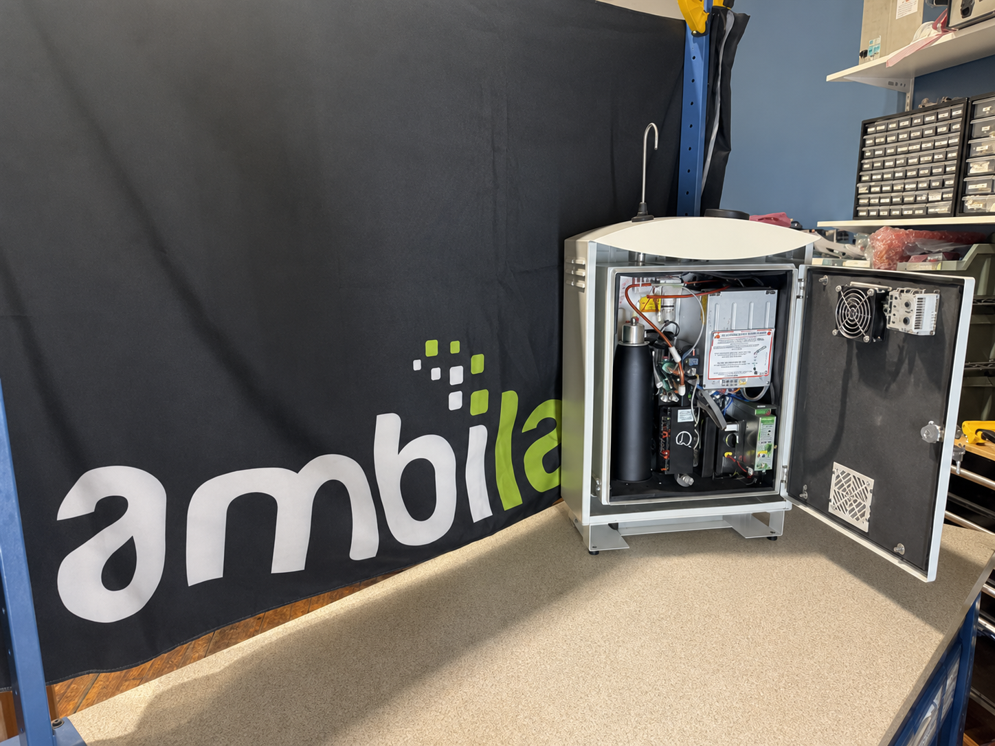 Boxes and service equipment prepared for lab and field support